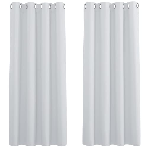 Pony Dance Tende Camera Da Letto Oscuranti Tenda Oscurante Con Occhielli Tende Per Finestre Piccole 2 Pezzi L 117 X A 137 Cm Bianco Grigiastro