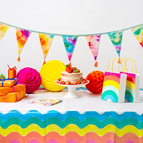 Talking Tables Tovaglia In Carta Arcobaleno Per Bambini, Orgoglio, Festa A Tema Anni '60 | Tovaglia Usa E Getta, Ecologica, Riciclabile, Rettangolare