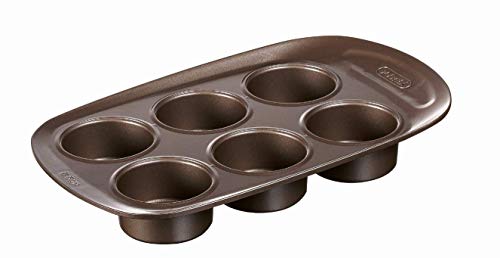 Pyrex Asimetria Stampo Antiaderente Muffin, Alluminio, Macadamia, 6 Cups