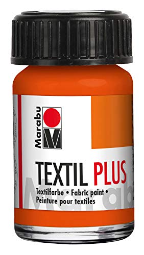 Marabu Textil Plus, Colore Rosso Arancione, Scuri, Adatto Per La Pittura Stampa Su Tessuto, Dopo Il Fissaggio Lavabile Fino A 40, 15 Ml (1Er Pack)