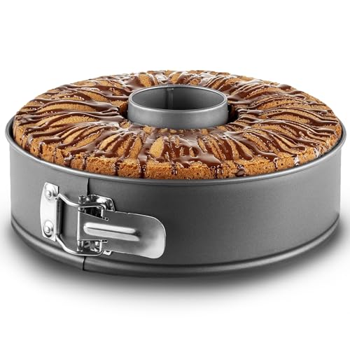 Gf Cake - Tortiera Apribile Con Cerniera Di Forma Circolare 2 Fondi - Teglia Rotonda Da Forno Con Rivestimento Antiaderente - Stampo Da Forno Per Bisc