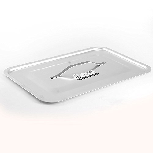 Pentole Agnelli Alma183B50 Coperchio Rettangolare Piano Angoli Tondi Per Art. 150/151 Spessore 3 Millimetri, Diametro 50X33 Cm
