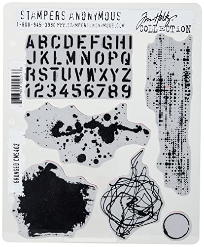Tim Holtz - Stampers Anon Cling Rbbr Stamp Set Grungato, Grunged, Taglia Unica