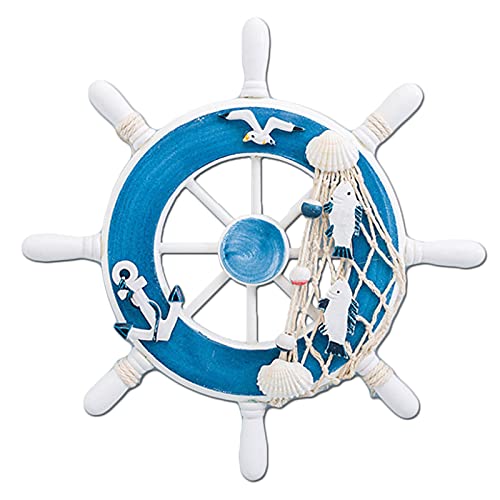Hosh Timone Decorativo Per Barca, Volante In Legno Nautico, Volante Per Barca In Legno, Decorazione Volante In Legno, Murale Nautico Volante, Per Deco