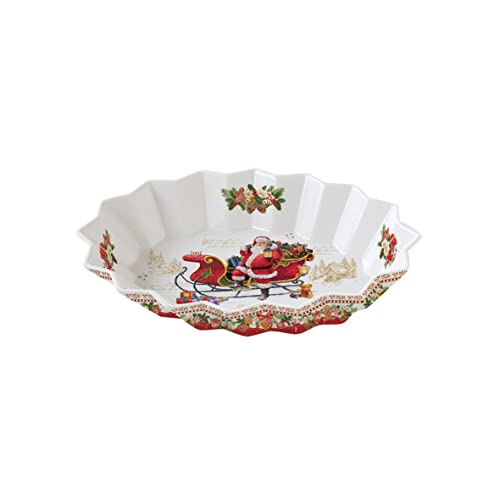 Easy Life Piatto Ovale 25X17 Cm In Porcellana Christmas Memories
