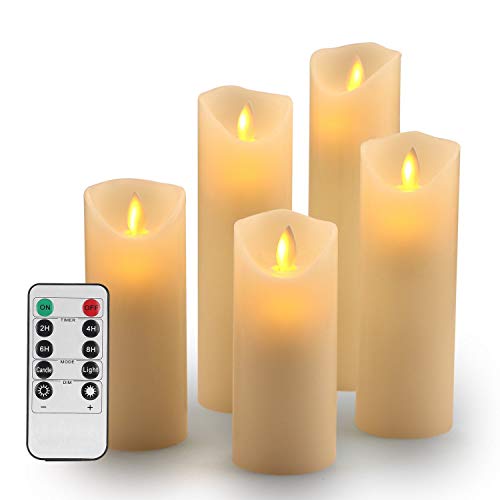 Oshine Candele Led, Candele Batteria –Natale Senza Fiamma Candele Decorative: Classiche Candele Cilindriche In Vera Cera Da 5.5”,6”, 6.5”, 7” E 8” Con