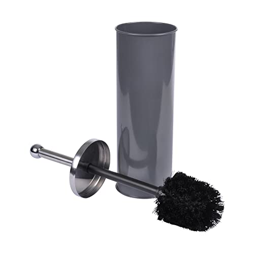 Douceur D'Intérieur - Scopino Per Wc, In Metallo, Dimensioni: 9,5 X 9,5 X 26,5 Cm, Colore: Bianco