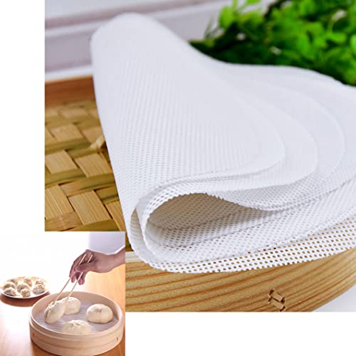 Rolin Roly 5Pcs Rutilizzabili Antiaderante Steamer Mesh Round Silicone Eco-Friendly Piroscafo Pad Dim Sum Mesh Di Pasticceria Gnocchi (28Cm)