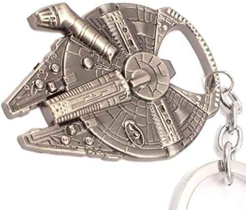 Woo Lando Han Solo'S Millennium Falcon - Apribottiglie In Look Astronave Con Portachiavi, Look In Acciaio Inox 60X45Mm, Regalo Divertente Per I Fan Di