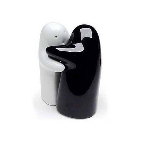 Set Per Sale E Pepe "Abbraccio Fantasmini" Bianco E Nero