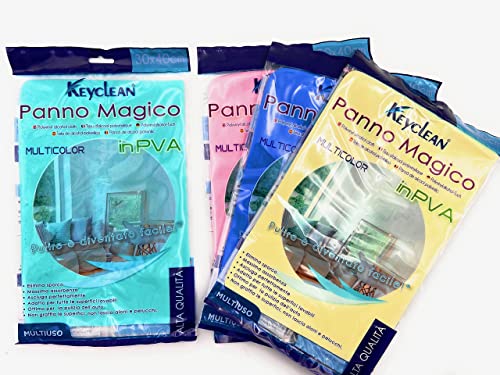 Keyclean - Panno In Pva Multiuso - 30 X 40 Cm - Set 12 Pezzi