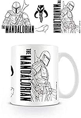 Star Wars The Mandalorian Mg25721 Tazza In Ceramica Da 315 Ml (Line Art)