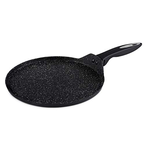 Zyliss E980130 Ultimate Padella Pancake Per Crepes, 25Cm, Alluminio Forgiato, Nero, Rivestimento Antiaderente, Adatto Per Induzione E Lavabile In Lava