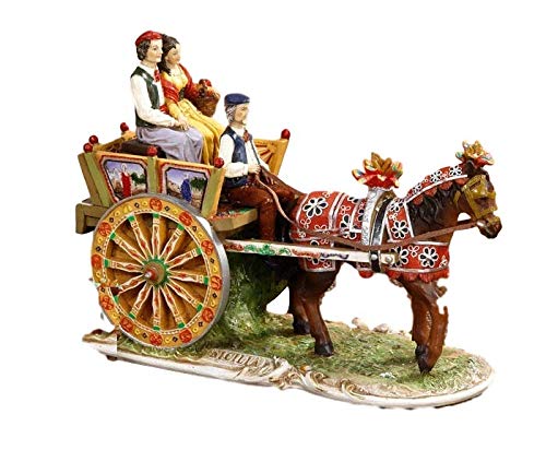 Souvenir Italia Sicilia Carretto Siciliano 14 Cm In Resina By Paben