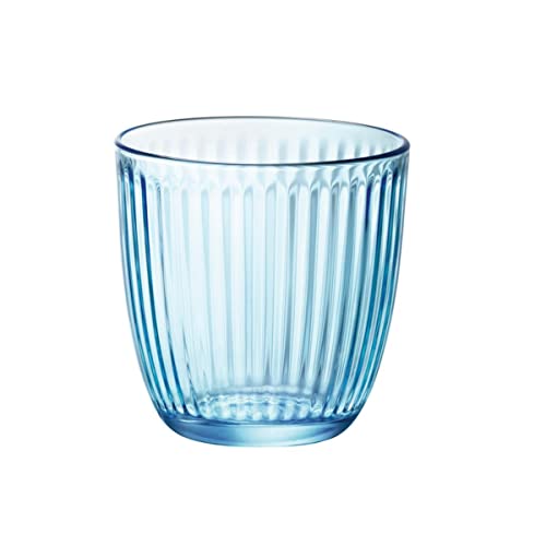 Bormioli Rocco & Figlio- Line Bicchiere Per Acqua, Colore Blu, Bor1239, 6 Pezzi