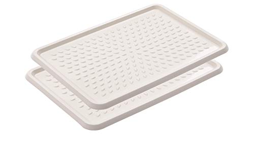 Branq - Home Essential Branq - Salvascarpe In Plastica, Pp, Crema, 2 Pezzi