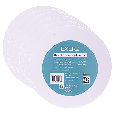 Exerz Tele, Bianco, Diametro Rotondo 30Cm-6Pk, 6 Unità