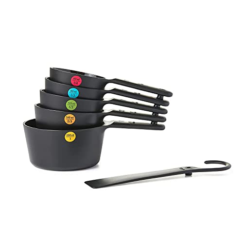 Oxo Good Grips Set Di Tazze Da Misurazione E Dosaggio, 6 Pezzi, Nero