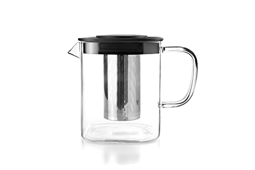 Ibili Bollitore Con Filtro Square, 0,6 Litri, Borosilicato E Acciaio Inox 18/10