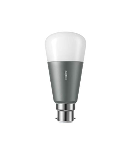 Realme Smart Bulb - Lampadina Intelligente Led 9 W Wifi Design Minimalista Compatibile Con Google Alexa 16 Milioni Di Colori E27