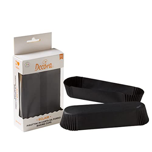 Decora 0339894 Confezione 60 Pirottini Eclair 135X33X28 H Mm Nero