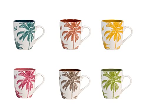 H&H Set 6 Mug Indian Summer Assortite Cc 350