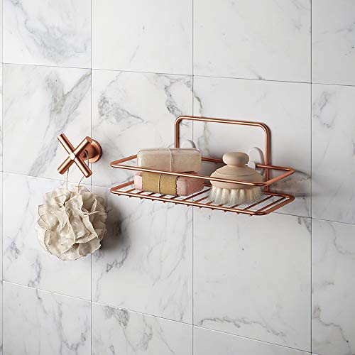 Metaltex Serie Reflex Copper - Mensola Rettangolare 1 Piano, 26 X 11 X 13 Cm