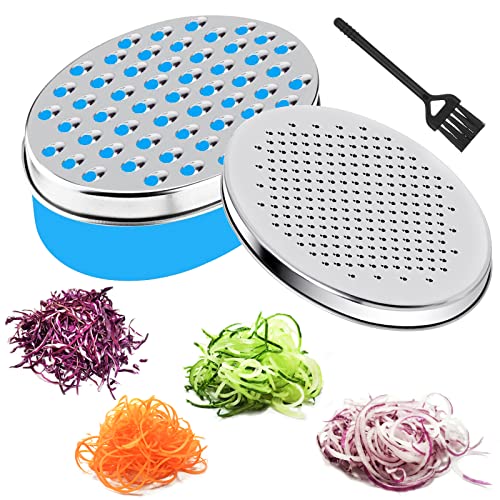 Colexy Grattugia Per Formaggio, Grattugia In Acciaio Inox Attrezzo Da Cucina, Senza Bpa, Grattugia Multifunzionale Per Formaggi, Grattugia Con Conteni