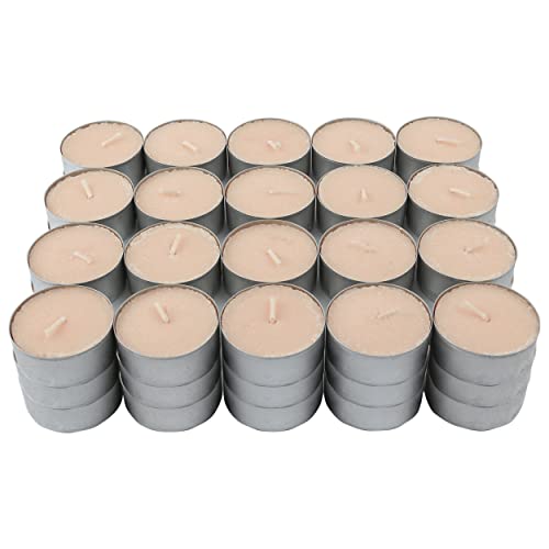 Lumini Profumate, 60 Unità Tealight Candele Lumini Color Beige Aromatiche - Profumo Di Frutta Tropicale