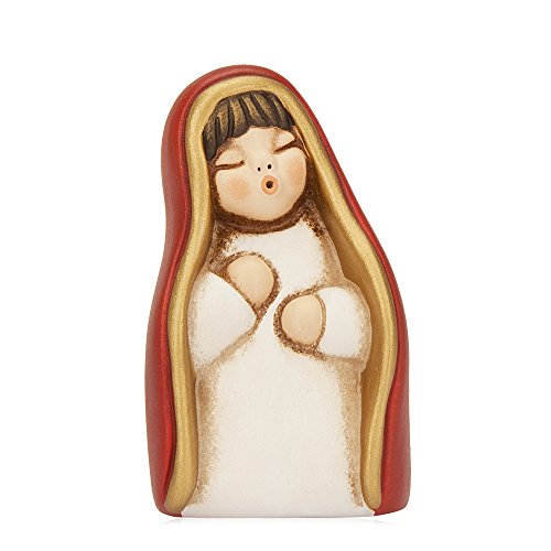 Thun® - Vergine Maria - Versione Rossa - Statuine Presepe Classico - Ceramica - I Classici