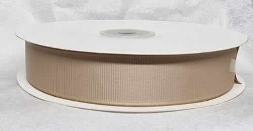 Nastro Grosgrain Gros Grain 20 Mm Rotolo Bobina 50 Metri (Beige)