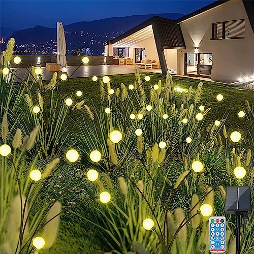 Walcho Luci Solari Da Giardino, Luci Solare Esterno (4 Pezzi 6 Led 1200Mah),8 Modalità Ip65 Impermeabile Luce Solari Lucciole Terra Incasso Per Vialet