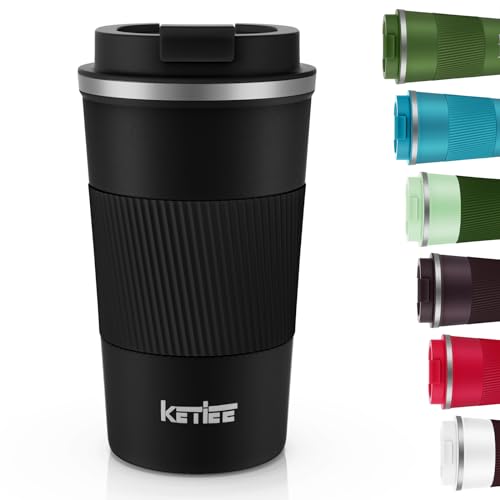 Ketiee Tazza Termica Caffe - 510Ml Termos Caffè Tazza Da Viaggio Termica Per Caffe Senza Bpa, Tazza Termica Da Viaggio Isolata Riutilizzabile, Thermoa