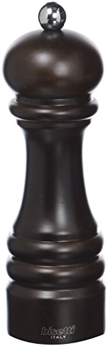 Bisetti - Macina Pepe In Legno Di Faggio Tinto Noce Piccolo 16,5 Cm - Serie Genova