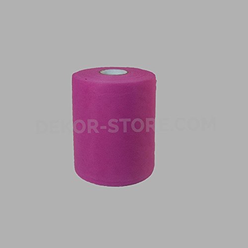 Generico Rotolo Tulle H 12,5 Cm X 100 Mt, Fucsia, Bobina