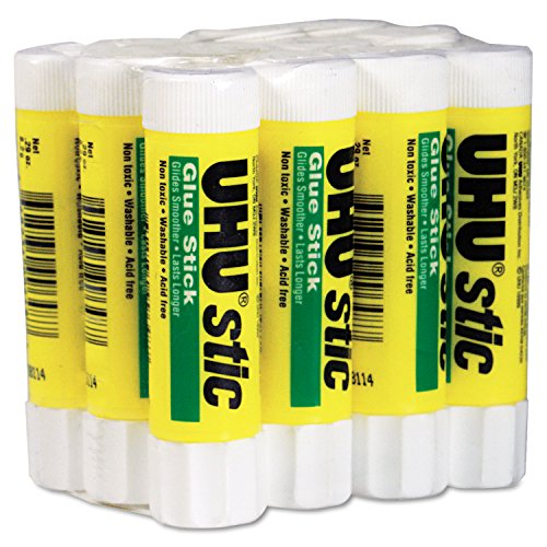 Uhu Stic Permanent Clear Application Glue Stick, .29 Oz, 12/Pack, Sold As 1 Package