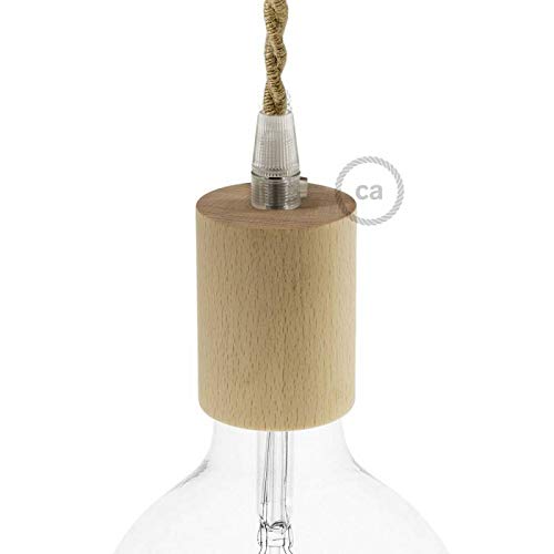 Creative Cables - Kit Portalampada E27 In Legno - Neutro