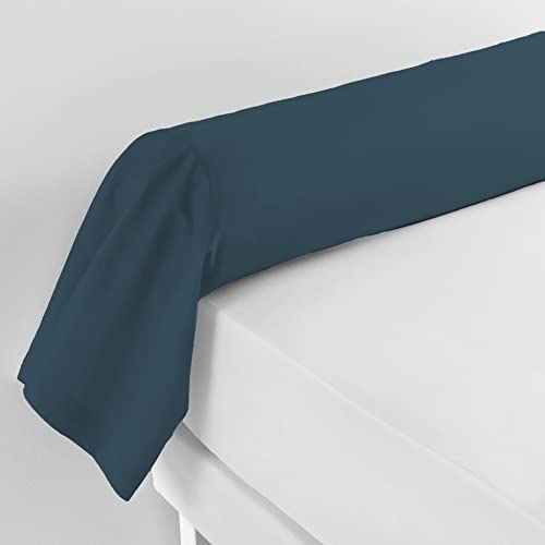 Douceur D'Intérieur 1642610 - Federa Per Cuscino Cilindrico, In Cotone, 85 X 185 Cm, Colore: Blu Scuro