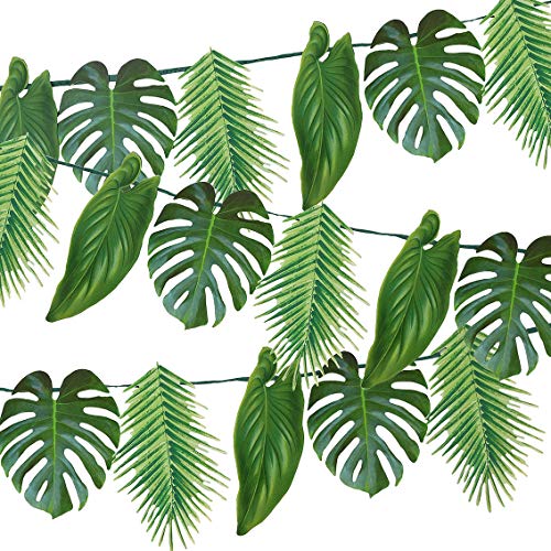 Talking Tables Fst6-Garland-Palm Tema Verdi Decorazioni Festa Hawaiana Riutilizzabili | Festoni Compleanno In Carta | Lunghezza, 2,6 M, Plastica, Ghir