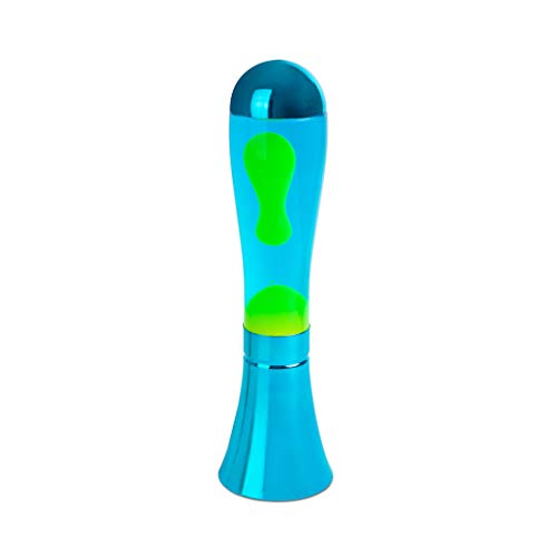 Balvi Lampada Lava Magma Colore Blue/Lime Lampadina Inclusa Alluminio/Vetro 45Cm