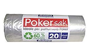 Webeingstore Poker Bama Sak, Sacchetti Pattumiera, 60X65 Cm, 10 Confezioni Da 20 Sacchi