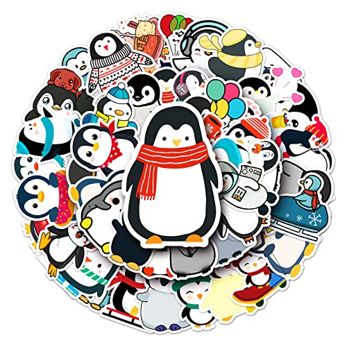 Adesivi Pinguino Per Computer Portatile (50 Pezzi), Regalo Per Bambini, Adolescenti, Adulti, Ragazzi, Pinguino, Adesivi In Vinile Impermeabile, Per Sc