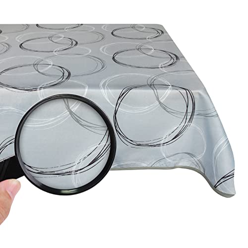 Valia Home® Tovaglia Con Teflon, 6 Modelli | Lavabile, Idrorepellente E Antisporco Con Effetto Loto | 140X200 Cm, Grigio