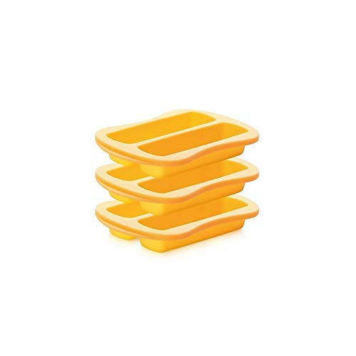Tescoma 643189 Stampi Per Barrette Snack, Silicone, Giallo, 3 Unità