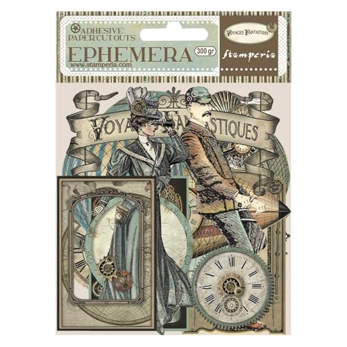 Stamperia International Kft Stamperia Ephemera Viaggi Fantastici, Multicolore, 10 X 21 Cm