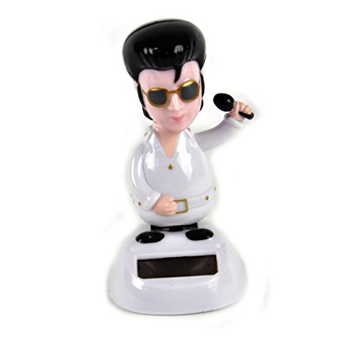 Puckator Ff45 - Soprammobile Alimentato Ad Energia Solare, Motivo Elvis, 6 X 5 X 10 Cm