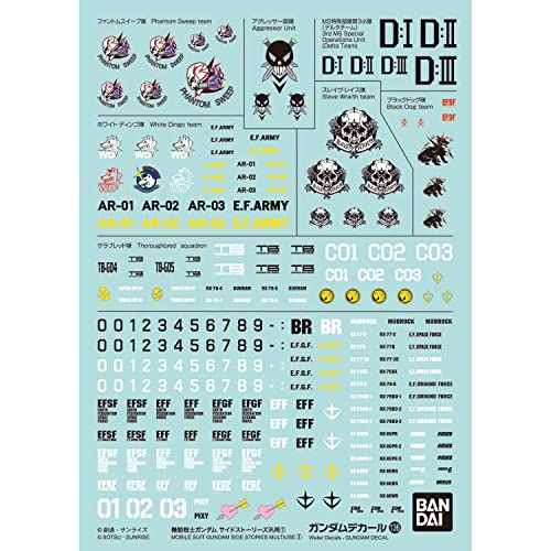 Gundam Decalcomania Gd-136 Mobile Suit Gundam Side Stories Multiuso / Multiuso Set 1