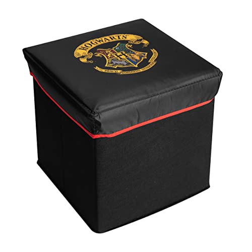 United Labels Harry Potter, Scatola Portaoggetti Con Coperchio, Per Cameretta Dei Bambini, Ideale Per Scaffale Kallax, Colore Nero, 28 X 28,5 X 28,5 C
