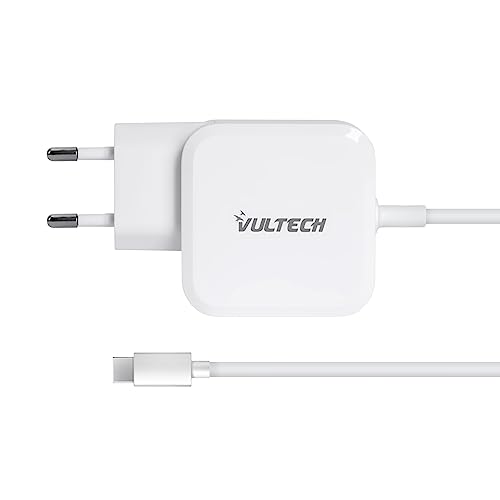 Vultech Alimentatore Au-67Wtc Usb-C Auto Settante Per Notebook E Smartphone Tecnologia Gan E Funzione Pps Carica Batterie Rapido Compatibile Con Macbo