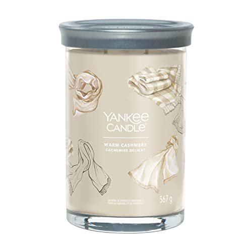 Yankee Candle Signature Candela Profumata, Cashmere Avvolgente In Tumbler Grande, Candele Di Miscela Di Cera Di Soia Lunga Durata